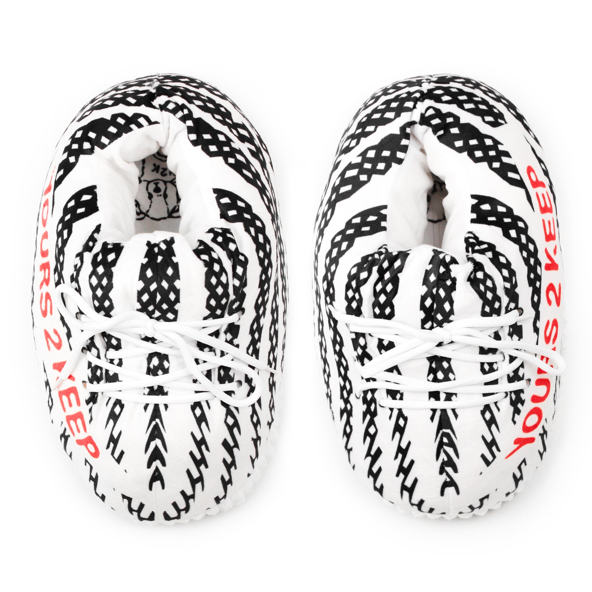 Yours 2 Keep Zebra Sneaker Slipper top